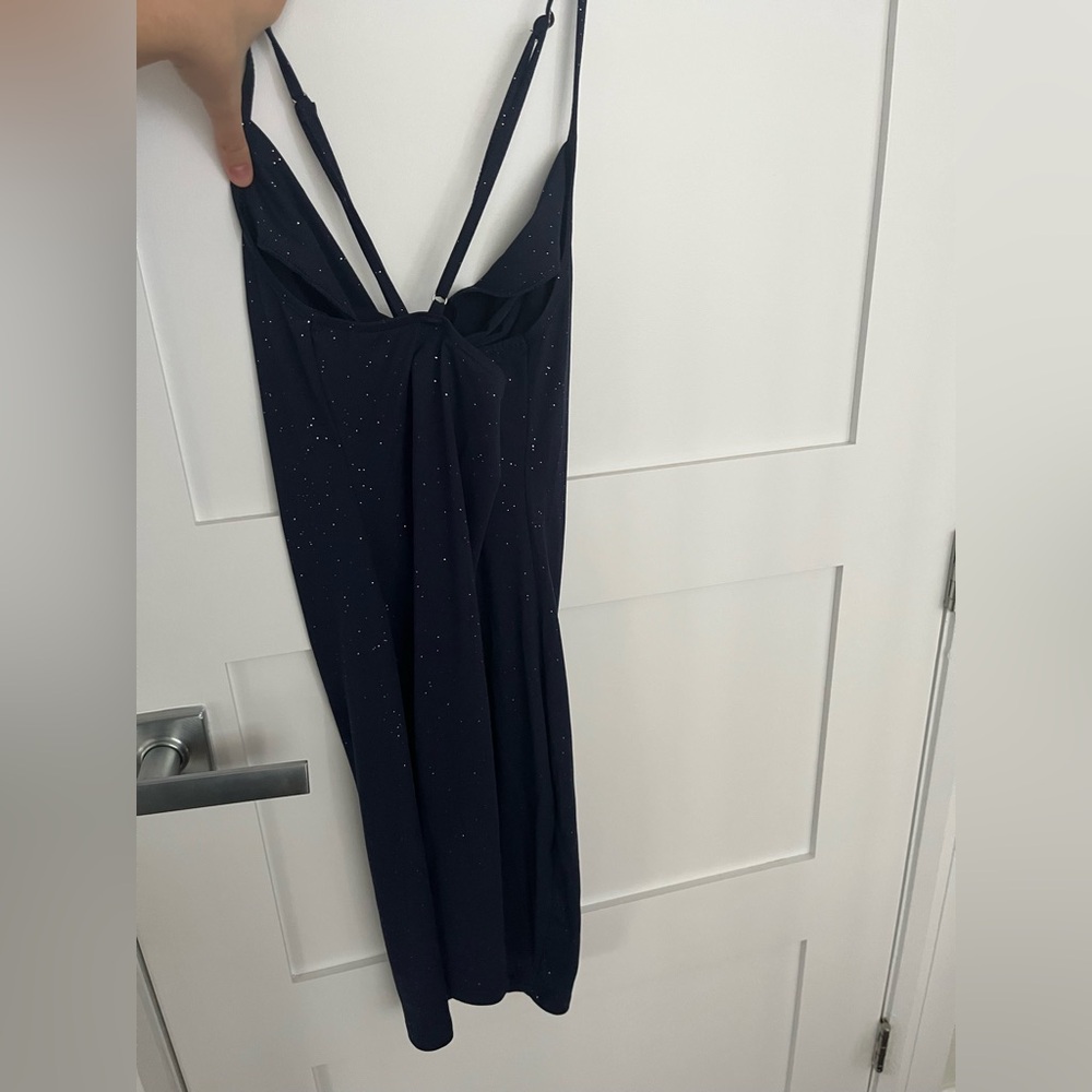 Navy Blue Dress with Sparkle Detail